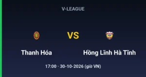 Thanh Hóa vs Hồng Lĩnh Hà Tĩnh